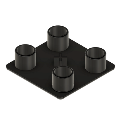 60-010-1 MODULAR SOLUTIONS POLYAMIDE PART<br>END CAP 45MM X 45MM BLACK